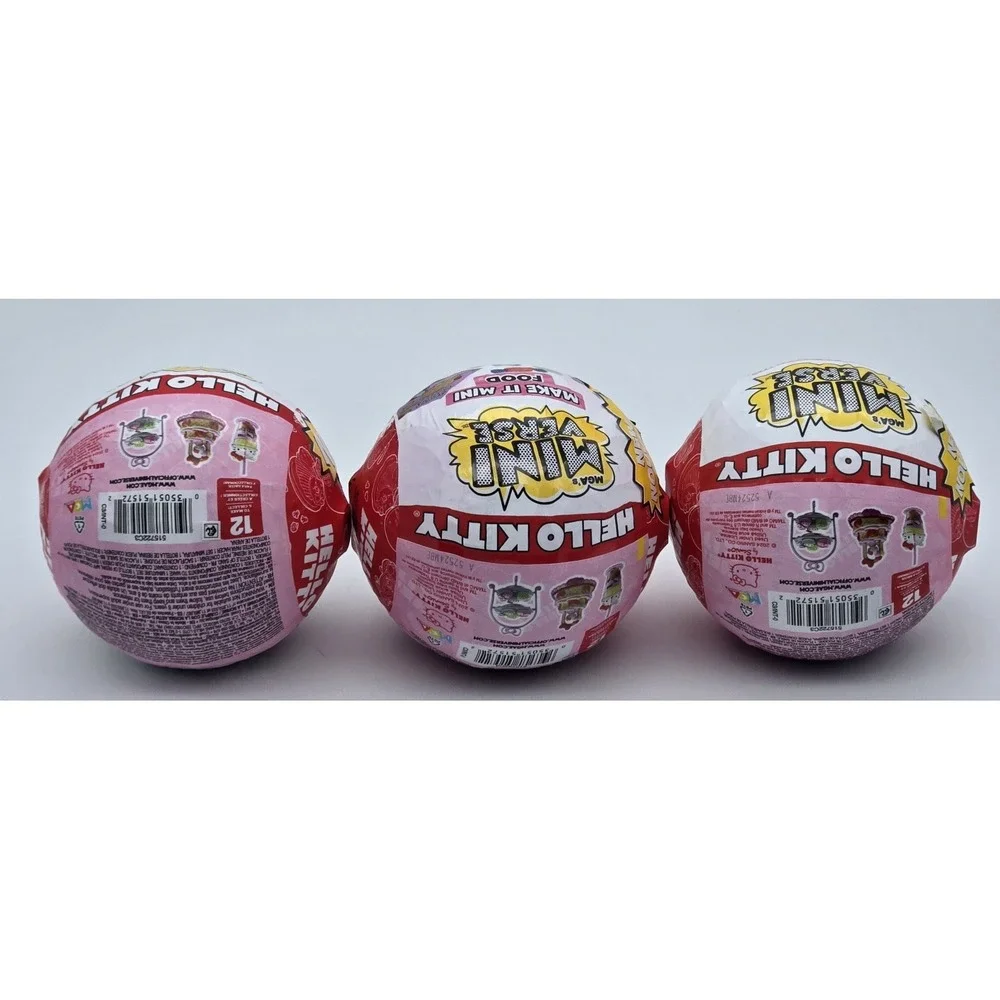Mini Verse Make It Mini Food Hello Kitty Series 1 Mini Collectibles Lot of 3 New